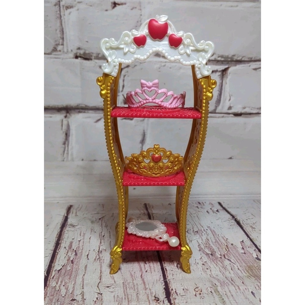 Ever After High Apple White Getting Fairest Shelf With Crowns & Mirror Accessory